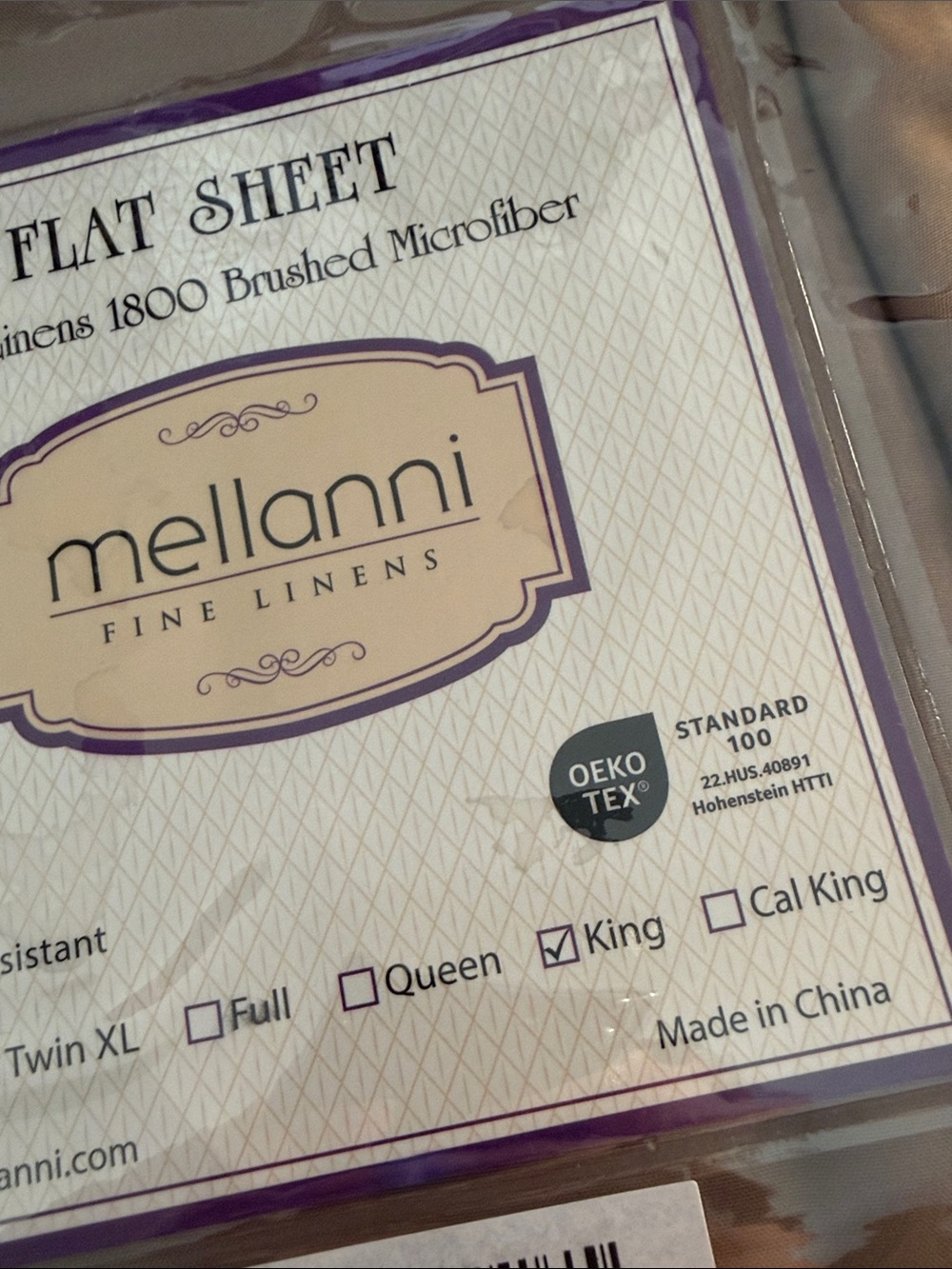 Luxury Solid Brown Bedding Flat Sheet King - Picture 3 of 3